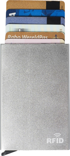 Portacarte in alluminio con protezione RFID          