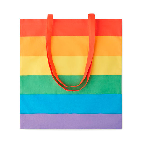 Borsa shopper cotone pesante 200gr colore arcobaleno 