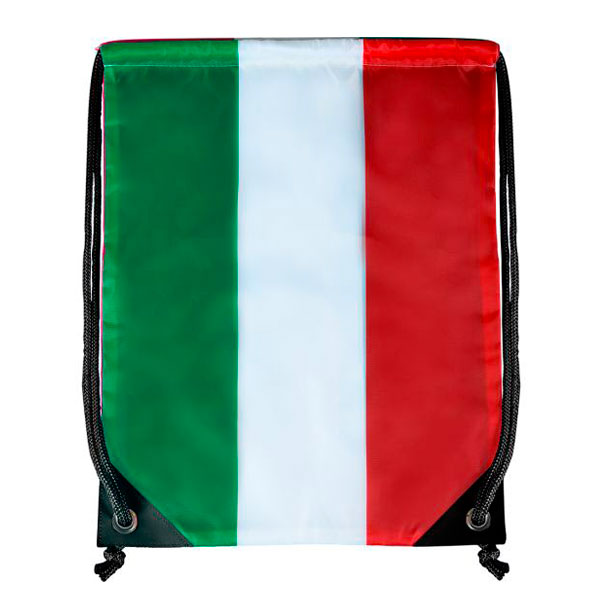 Sacchetta in nylon 210T con tricolore italiano,      