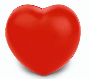Antistress a forma di cuore in materiale gommato. Adatto per:donatori di...