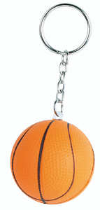 Portachiavi antistress a forma di pallone da basket  